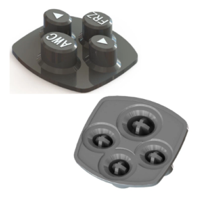 Silicone Buttons For Medical Device Handles